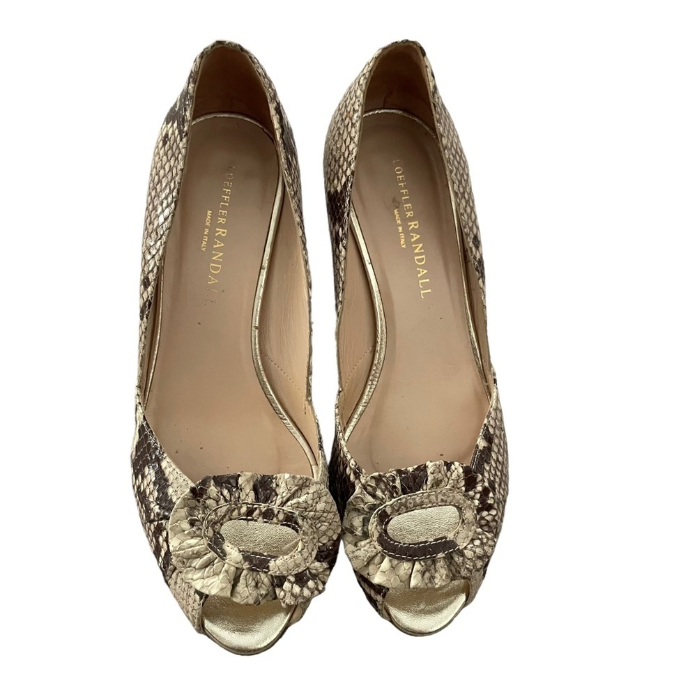 Loeffler‎ Randall Embossed Snakeskin Python Patte… - image 6